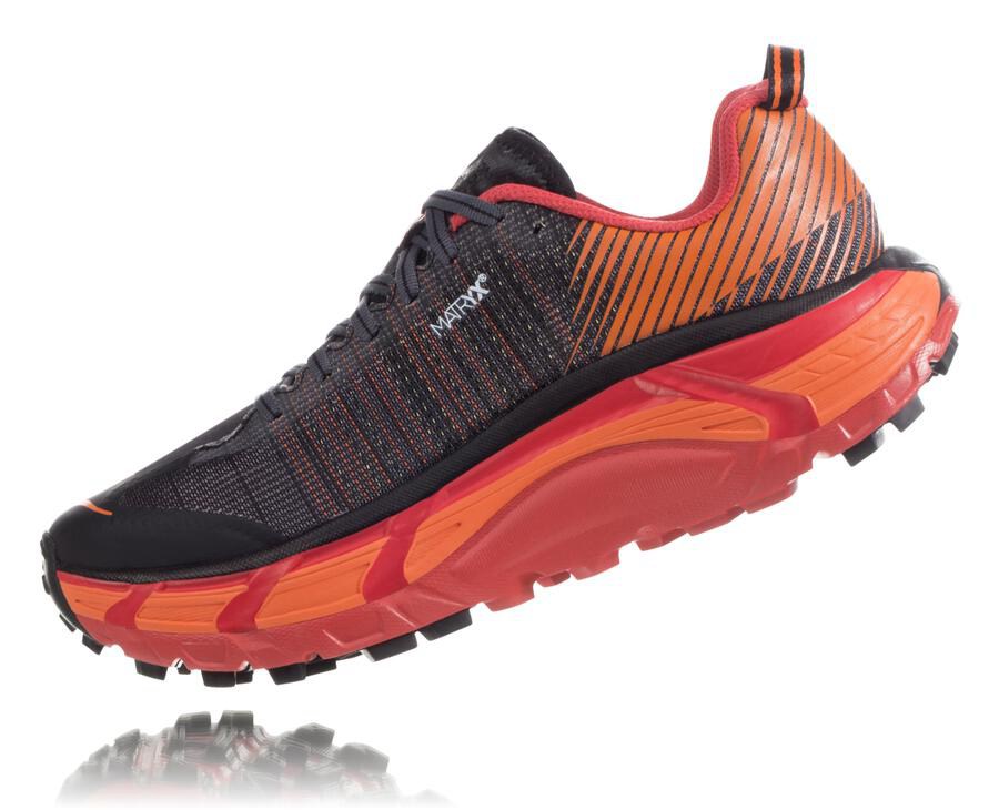 Hoka Australia One One EVO Mafate 2 - Mens Trail Shoes Black/Red - EXJLA-1530